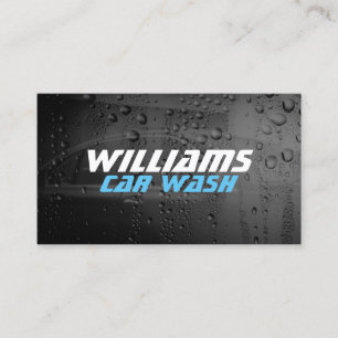 Car metallic surface wash cover business card