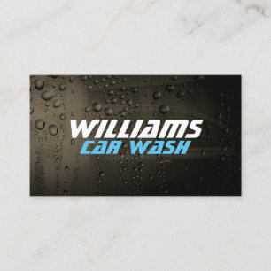 Car metallic surface wash cover business card