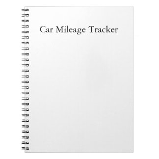 Car Mileage Tracker Notebook