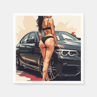 car model napkin