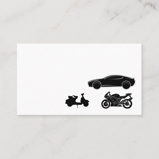 Car Motorbike Scooter Transport Courier Drive Business Card (Front)