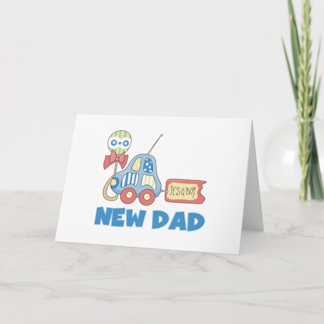 Car New Dad It's a Boy Announcement (Front)