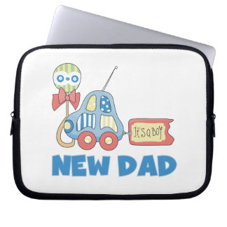 Car New Dad It's a Boy Gifts Laptop Sleeve