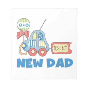 Car New Dad It's a Boy Gifts Notepad