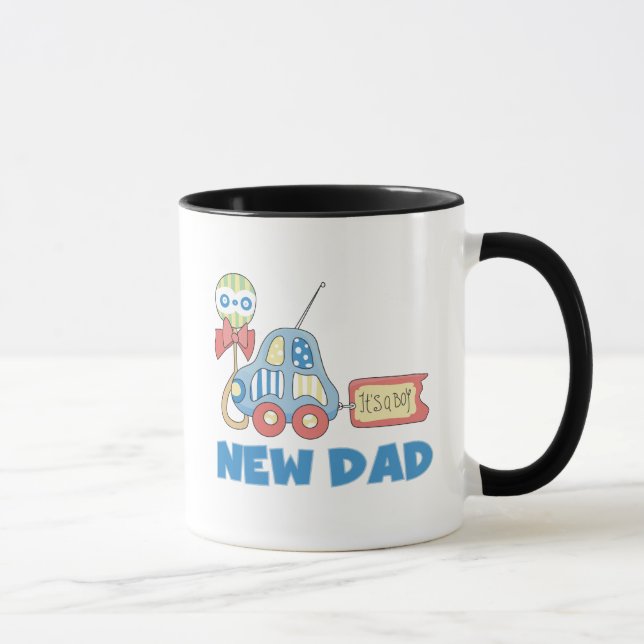 Car New Dad It's a Boy T-shirts and Gifts Mug (Right)