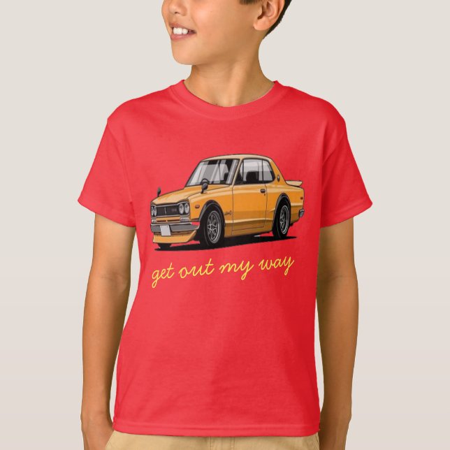 car, old car, nissan,skyline 2000 gt, gt-R T-Shirt (Front)