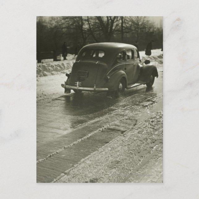 Car on road postcard (Front)