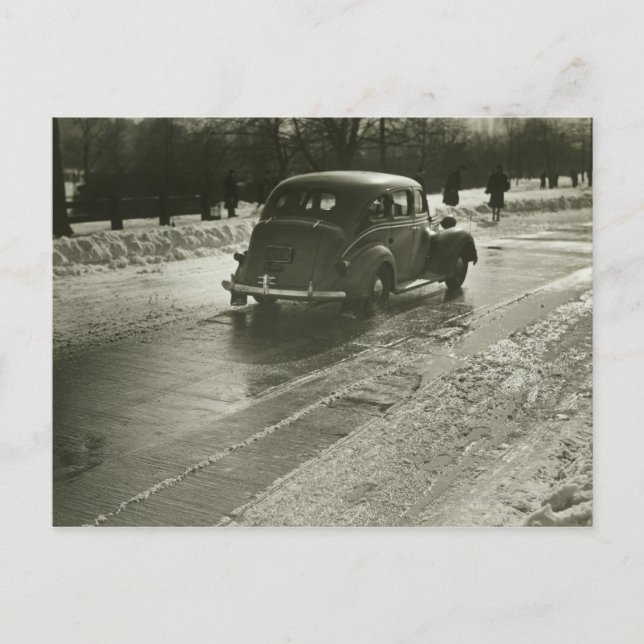 Car on the Road Postcard (Front)