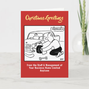 Car or Garage Auto Repairs Christmas Card