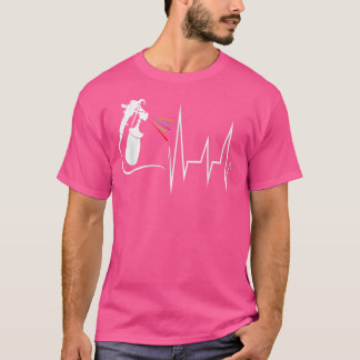 Car Painter Heartbeat Paint Gun Pulse Ekg Auto Bod T-Shirt