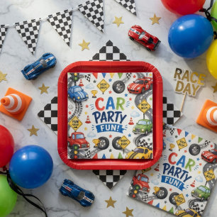Car Party Fun Race Car Birthday Kids Race Party Napkin