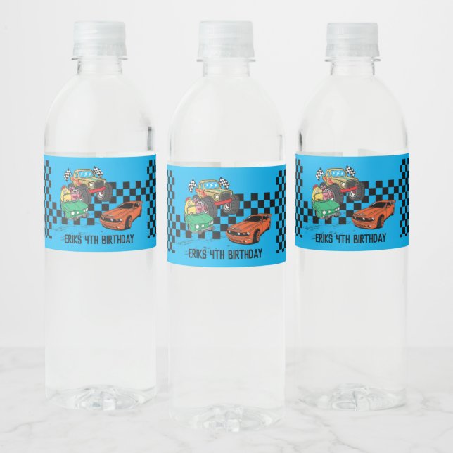 Car party water label, Car Bottle Label (Bottles)