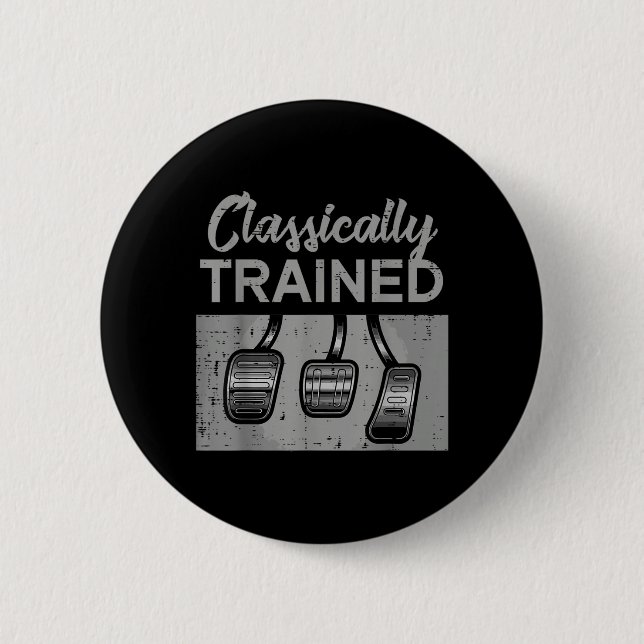 Car Pedals Classically Trained Manual Transmission 6 Cm Round Badge (Front)