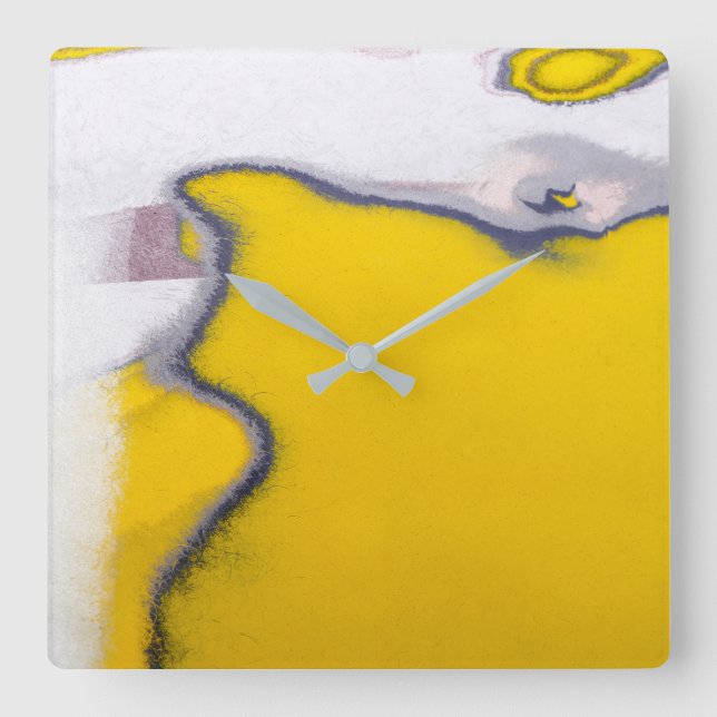 Car Peeling Paint Art Square Wall Clock (Front)