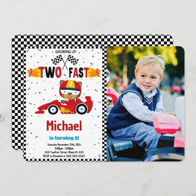 Car Photo Invitation (Front/Back)