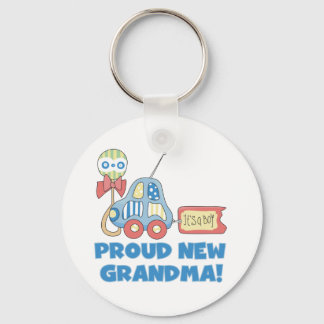 Car Proud New Grandma It's a Boy Key Ring