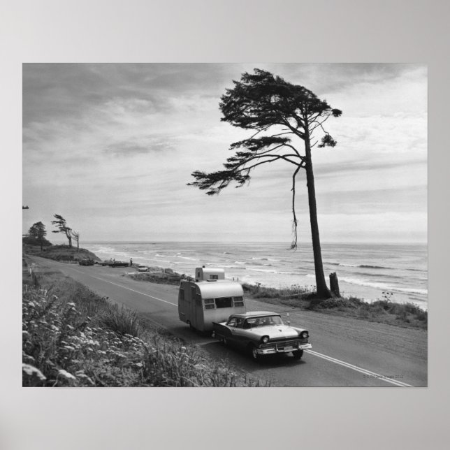 Car Pulling Trailer Poster (Front)