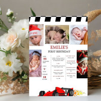 Car Race Baby 1st Birthday Milestone Sign
