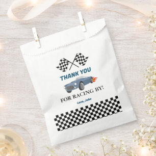 Car race Blue Baby shower Favour Bags