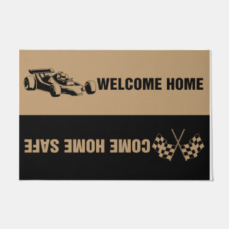Car Race Doormat , Kid's Room Doormat
