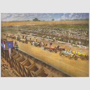 Car Race - Life in the fast lane 1925 Tissue Paper