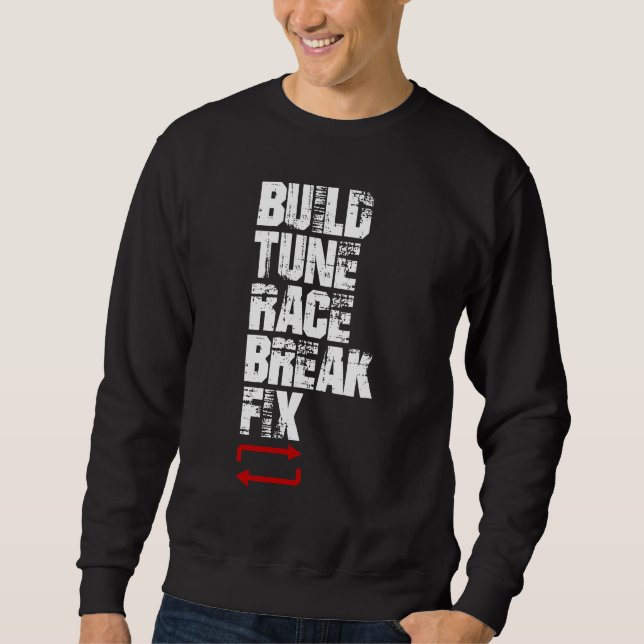 Car Racer Men Tuning Mechanic Sweatshirt (Front)