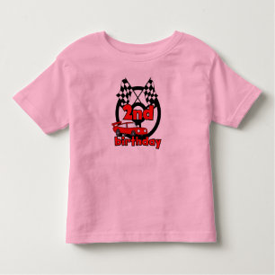 Car Racing 2nd Birthday Toddler T-Shirt