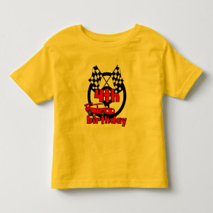 Car Racing 4th Birthday Tshirts and Gifts