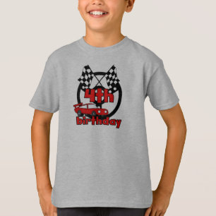 Car Racing 4th Birthday Tshirts and Gifts