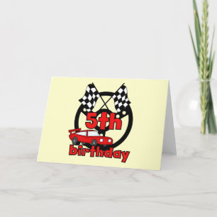 Car Racing 5th Birthday Tshirts and Gifts Card