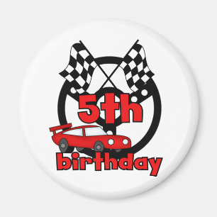Car Racing 5th Birthday Tshirts and Gifts Magnet