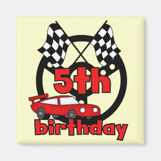 Car Racing 5th Birthday Tshirts and Gifts Magnet