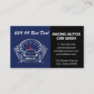 Car Racing Auto Services Business Card