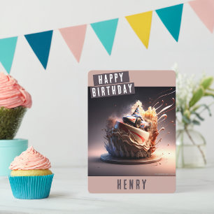 Car racing Birthday Card