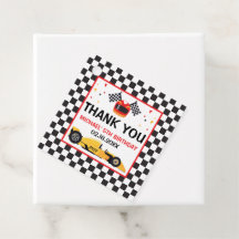 Car Racing Birthday Favor tag