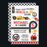 Car Racing  Birthday kid Invitation<br><div class="desc">Car Racing Birthday kid Invitation</div>