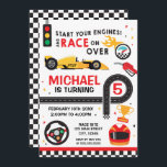 Car Racing  Birthday kid Invitation<br><div class="desc">Car Racing Birthday kid Invitation</div>