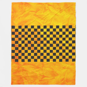 Car Racing / Chess Pattern + your backgr. & ideas Fleece Blanket