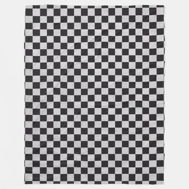 Car Racing / Chess Pattern + your backgr. & ideas Fleece Blanket (Front)