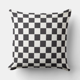 Car Racing / Chess Pattern + your backgr. & ideas Outdoor Cushion