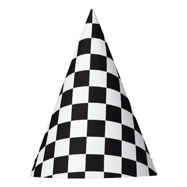 Car Racing / Chess Pattern + your backgr. & ideas Party Hat (Front)