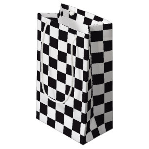 Car Racing / Chess Pattern + your backgr. & ideas Small Gift Bag