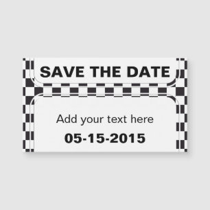 Car Racing / Chess Pattern + your backgr. & text
