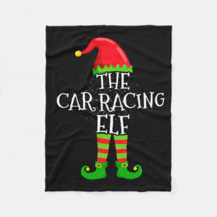 Car Racing Elf Family Matching Christmas Group Fleece Blanket
