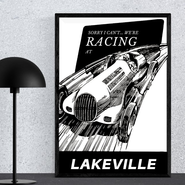 Car racing Lakeville Connecticut Retro Motorsport Poster (Creator Uploaded)