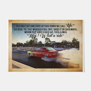 Car Racing Mat - Personalised Welcome Mat