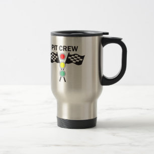 CAR RACING PIT CREW TRAVEL MUG