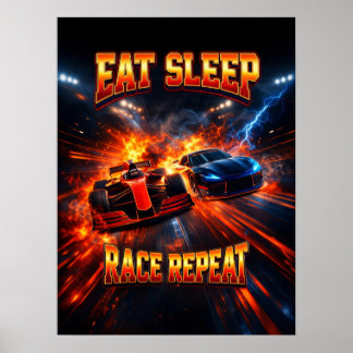 Car Racing Vintage Bootleg Art Poster