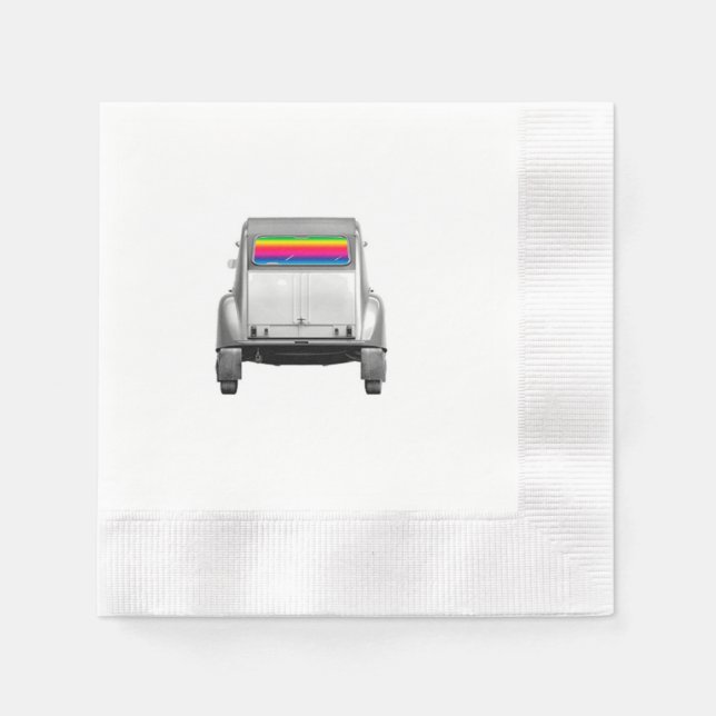 Car + rainbow napkin (Front)