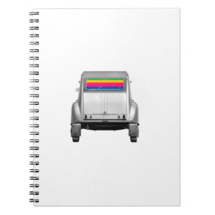 Car + rainbow notebook